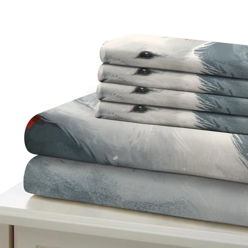 Parure de lit 260x220cm respirante en microfibre super douce lapin - 6
