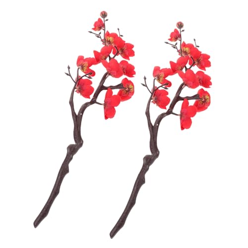 PAMINGONO 2pièces Fleurs De Prunier Artificielles Branches Décoratives pour Table Et Vase Ornement Naturel pour Intérieur Et Événements