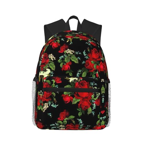 Sac à dos imprimé rose pour l'université et le voyage étanche