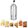 Olie en azijn fles Olie azijnfles dispenser 304 rvs olijfolie fles lekvrije oliefles 300ml zilver met stofklep lecythus