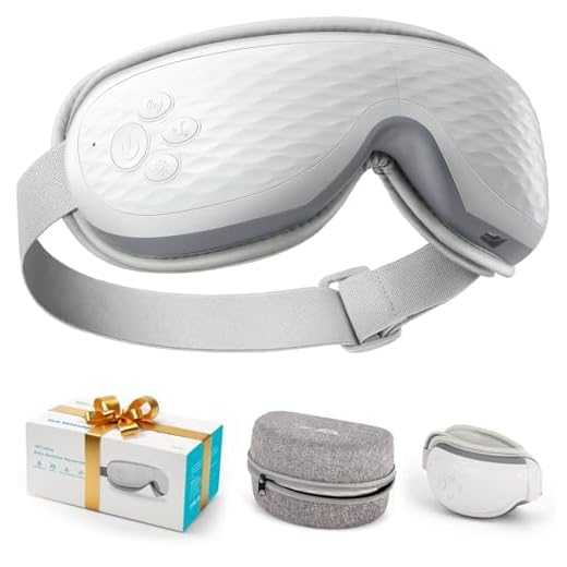 ALLJOY Eye Massager with Heat, Mothers Day Gifts for Women Men, Bluetooth Music Sleep Mask for Migraine Relief, Eye Strain, Dark Circles & Dry Eyes