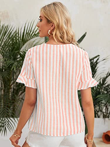 Image of OM SAI LATEST CREATION Women's Crepe Knit Blouse Ballon Butter Fly Sleeve Lace Tops Casual Loose Top