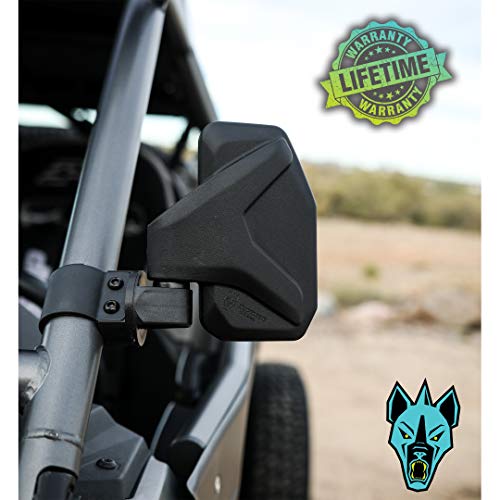 Chupacabra Offroad - Rear View/Side Utv Mirrors With Spot Mirror - High Impact Right & Left Side Mirror Kit For 1.6" - 2" Roll Cage - Rzr Can Am Yamaha Honda Arctic Cat #TOP5