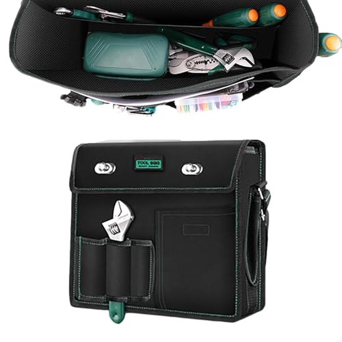 Bolsa organizadora de herramientas,Bolsa de herramientas para electricista, Bolsa de transporte para herramientas con asa, Bolsa portátil de organización de herramientas para electricistas, lona con B