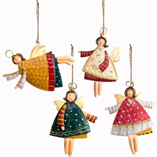 DAHI 4pcs Weihnachtsengel Metall Engel Anhänger...