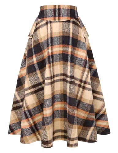 Winter Skirts for Women Trendy High Waisted Fall Aline Pleated