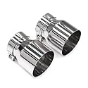 Id60mm Auspuffrohr-Schalldämpfer, 2-teiliges Set, kompatibel for BMW F22 F23 M235i M240i F20 F21 M135i M140i F30 F31 M335i M340i F32 F33 F36