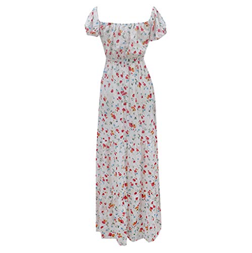Maxi vestido longo para mulheres, Jchen, feminino, estampa floral, ombros de fora, vestido maxi, ves