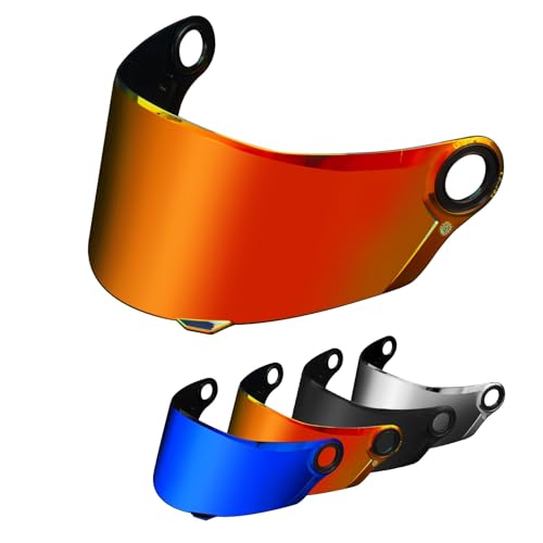 Image of PSLER Shatterproof Motorcycle Helmet Visor for LS2 FF358 FF396,Deep Red | Impact-Resistant ,UV400 Protection, Motorcycle Tinted Face Shield for LS2 FF358 FF396,Visor Replacement
