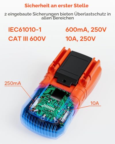 Crenova MS8233D Multimeter DC AC Voltmeter Ohm Volt Amp Tester für Spannung Strom Widerstand...