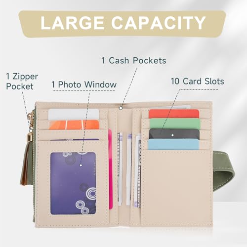 Small RFID Wallet Women Ultra Thin Slim Womens Wallet Compact Bifold Pocket Ladies Wallets for Women With Zipper Coin Pocket3