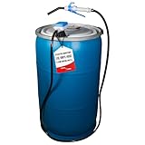 TERA PUMP - Large Automatic Electric Powered DEF Drum Pump with Flow Control Handle Nozzle for DEF, Antifreeze, Washer Fluid - 2.4 GPM Transfer Rate w/ 9.8ft Vinyl Hose and Screw On Bung Adapter