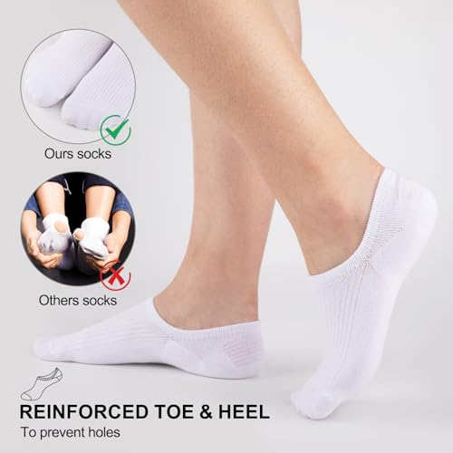 COOVAN Womens No Show Socks 7 Pack Cotton Low Cut Anti-slid Invisible Short Ankle Socks with Non Slip Grip3
