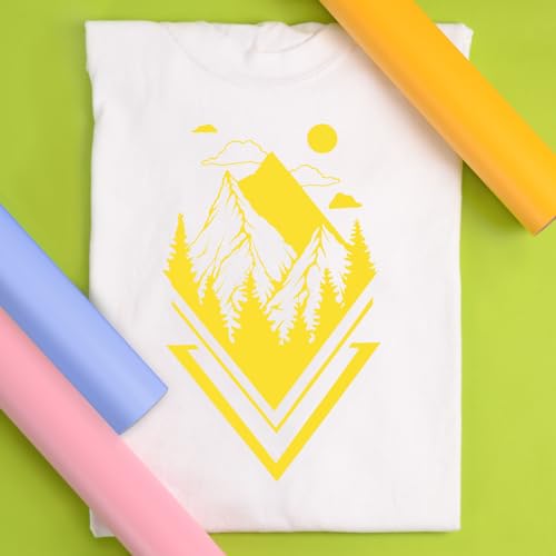 Siser EasyWeed Heat Transfer Vinyl 11.8" x 6FT Roll - Compatible with Siser Romeo/Juliet & Other Professional or Craft Cutters - Layerable - CPSIA Certified (Lemon - HEX #FBE337)