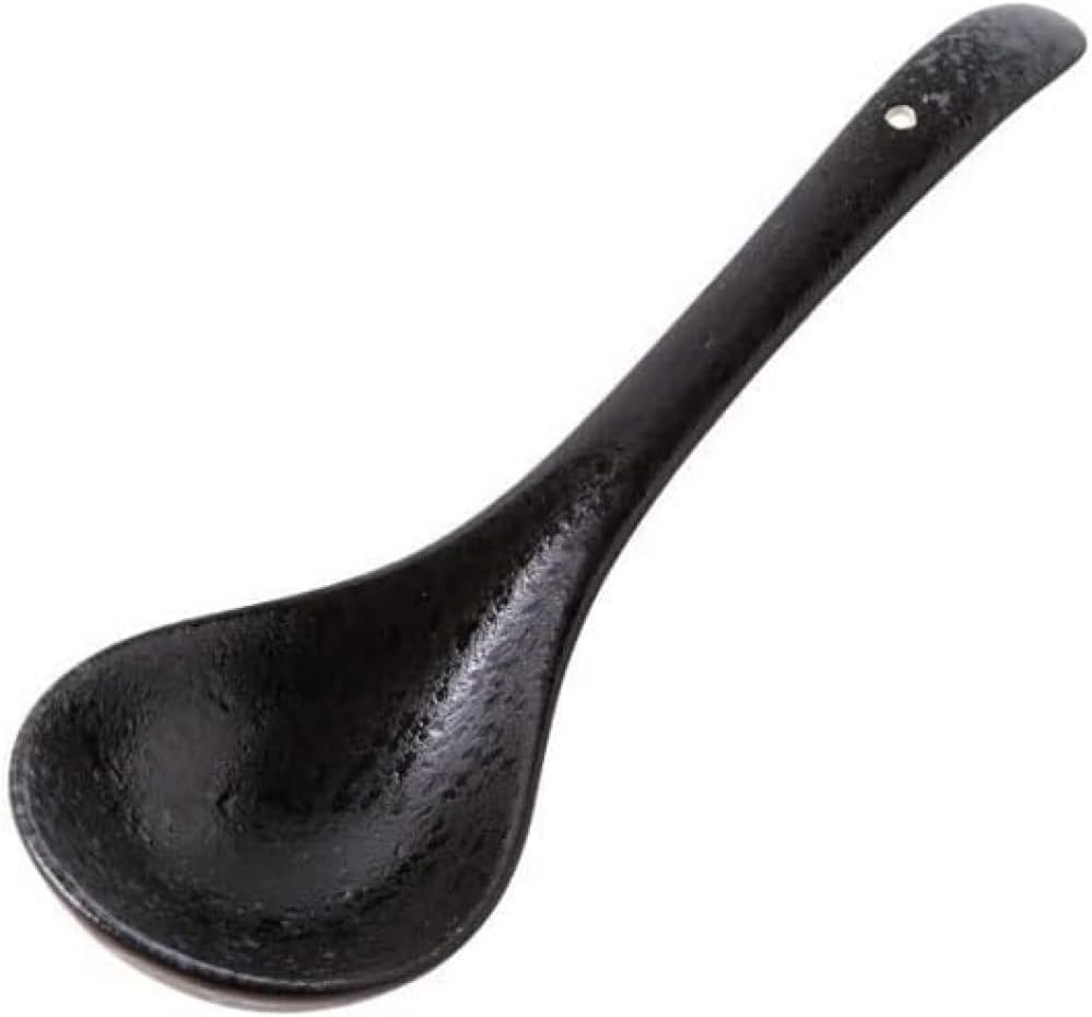 Dessert Spoon,Spoon Porridge Spoon Soup Spoon Large Ceramic Spoon Long Handle Spoon Serving Spoon -A