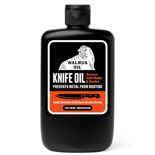 Comparison: Best Oil For Kitchen Knives 9 WALRUS OIL - Knife Blade & Wooden Handle Oil, 4 oz Bottle, 100% Natural Ingredients, Food-Contact Safe