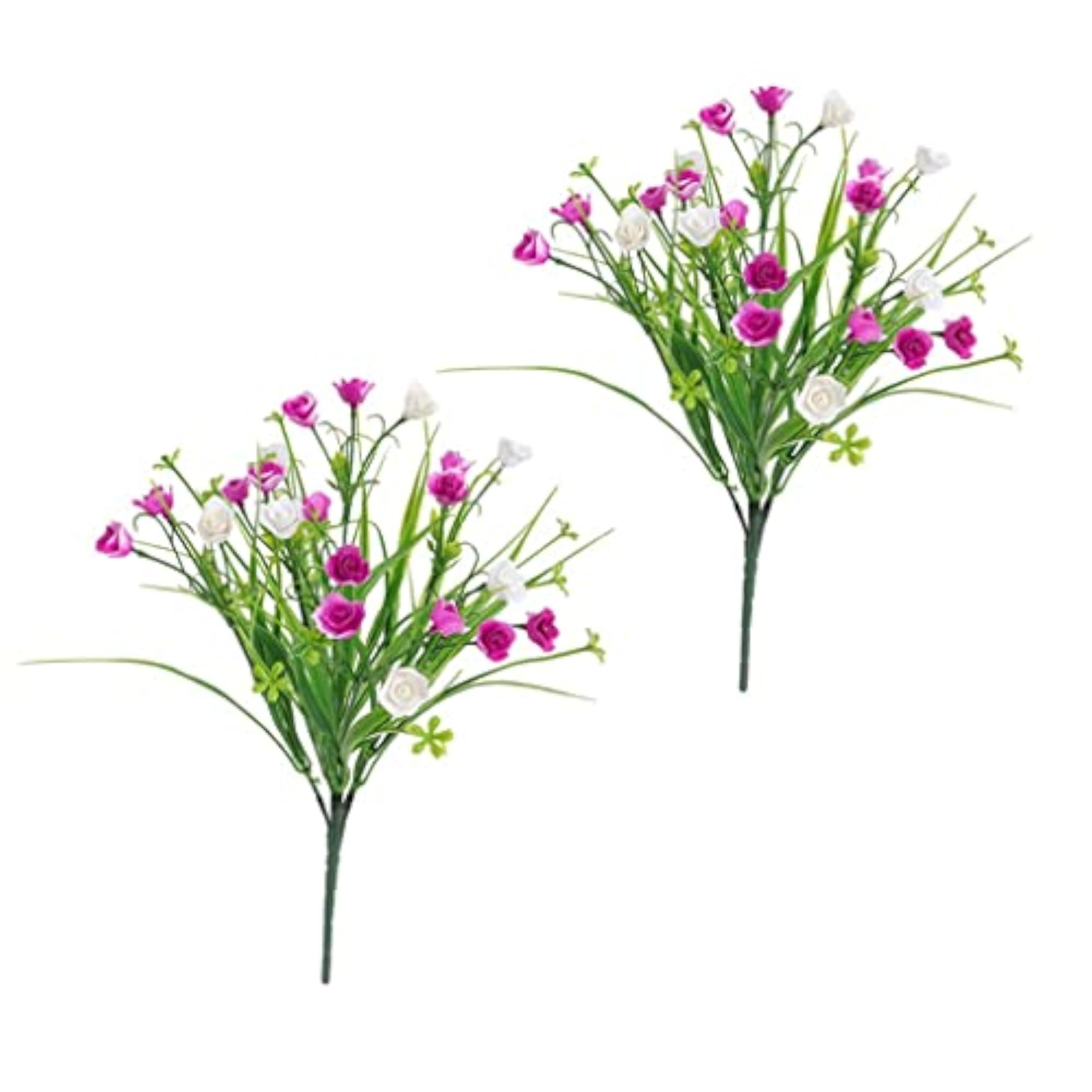 2pcs Artificial Plastic Rose Flowers Bouquets