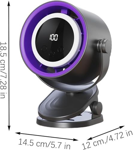 Image of High-Speed Mini Jet Blower Fan, Rechargeable Turbo Air Duster with LED Power Display, Compact Strong Airflow Cleaner (Desk Fan)
