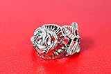  Blumen Ring 800er Silber Besteckschmuck Ring, ca. 52 (16,5)