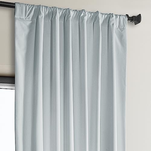 HPD Half Price Drapes Heritage Plush Velvet Curtains 108 Inches Long Room Darkening Curtains for Bedroom & Living Room 50W x 108L, (1 Panel), Aquarius Blue by HPD Half Price Drapes - Image 6