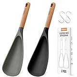 PREMIUM FOOD-GRADE SILICONE & NONSTICK SAFE - Crafted from 100% BPA-free, food-grade silicone, our cooking spoons are designed to be ultra-soft yet durable. They are the perfect companions for your expensive non-stick pans and ceramic-coated cookware...