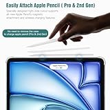 TiMOVO Case for iPad Air 11 Inch (M3/M2-2025/2024),iPad Air 5th/4th Generation Case (2022/2020) 10.9 Inch,Slim TPU Clear Transparent Back Protective Cover,Support Apple Pencil Pro/USB-C - Clear - Image 5