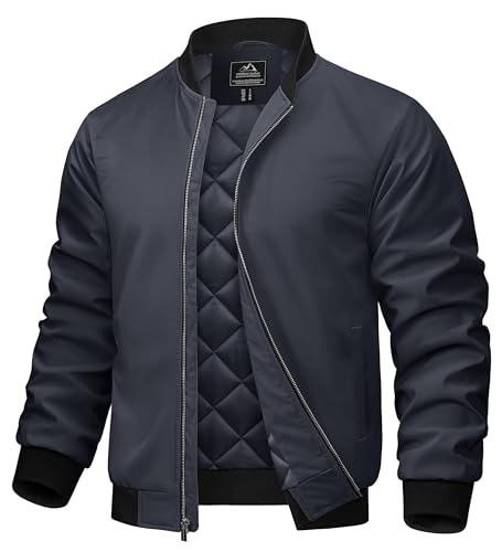 TACVASEN Frühling Jacke Herren Bomber Arbeitswinterjacken Leichte Steppjacke Winter herren Übergangâ€¦ – Miniatur