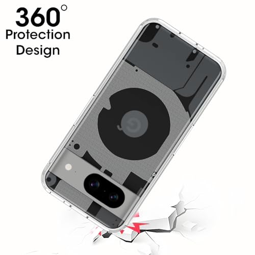 Image of HELLO ZONE Google Pixel 8 Designer Matte Finish Soft Transparent Back Cover Back Case Cover