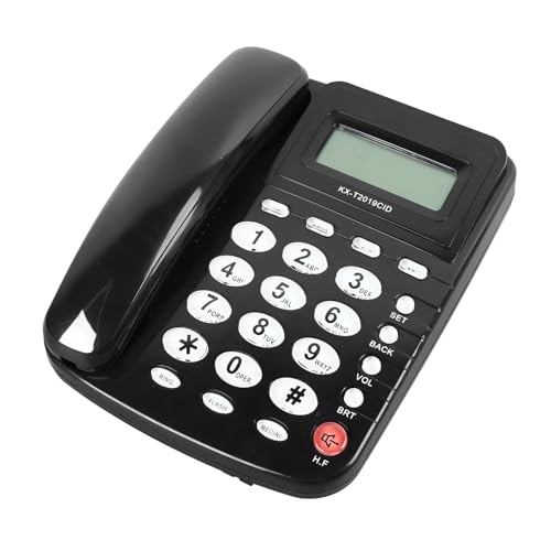 Téléphone filaire grands boutons pour personne âgée fixe avec identification de l'appelant