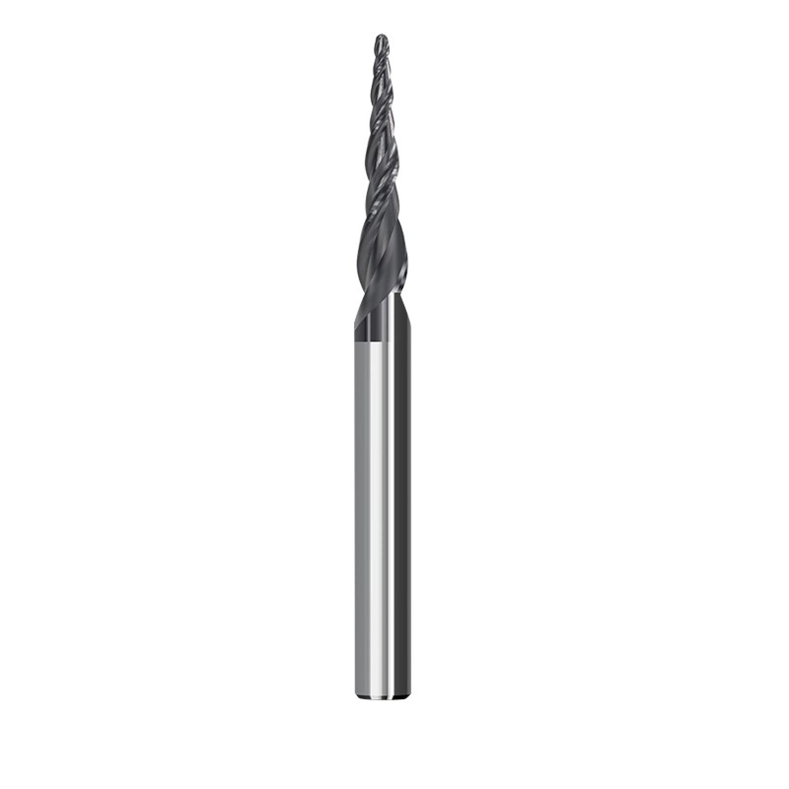 Fresa a punta sferica conica in metallo duro solido - Punta for fresa a 2 taglienti, 1 pcs(R1.0x47xd8x85)