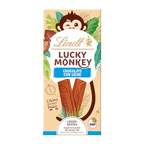 Lindt Barrita Lucky Monkey - Chocolate con leche - 100 g