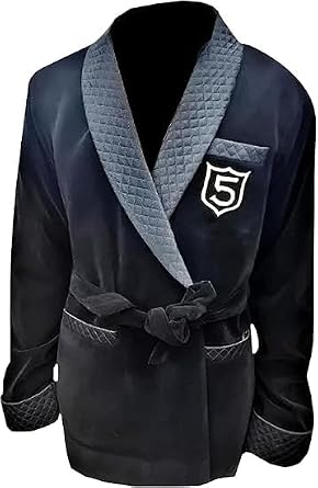 Mens Five Timers Velvet Jacket - Black Lapel Collar Button Style Closure