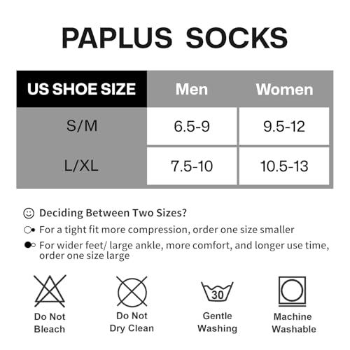 Meias de compressão para corrida no tornozelo de corte baixo (6 pares) para homens e mulheres, Black