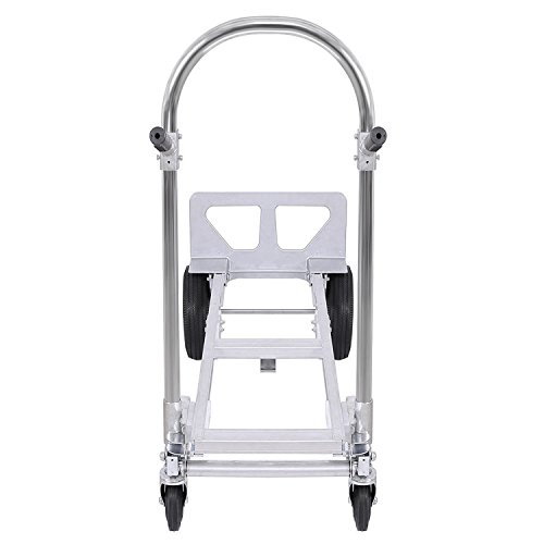 SHZOND 2 in 1 Aluminum Hand Truck Dolly 770lbs Weight Capacity Convertible Hand Truck Utility Cart (2 in 1)