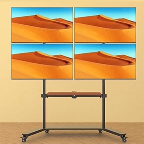 Support de sol pour téléviseur : optimisez vos angles morts avec ce chariot rotatif 4 écrans
