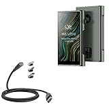 BoxWave Cable Compatible with Shanling M6 Ultra - MagnetoSnap PD AllCharge Cable (100W), Magnet Charging Braided USB Type-C Micro - Jet Black