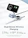 UGREEN Qi2 25W Magflow Wireless Charger Magsafe Charging Station 2-in-1 for iPhone 17/16/15/14/13/12 Pro Max, Fast Foldable Stand with USB-C Port, Compatible with AirPods, Dual Device Charging