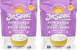 ZenSweet Powdered Monk Fruit Sweetener - 1:1 Sugar Substitute - 2 Packs Sugar-Free Confectioners’...