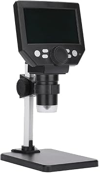 Professional Digital Electron Microscope 4.3 Inch Large Base LCD Display 8MP 1-1000X Continuous Amplification Magnifier(Aluminum Plastics)