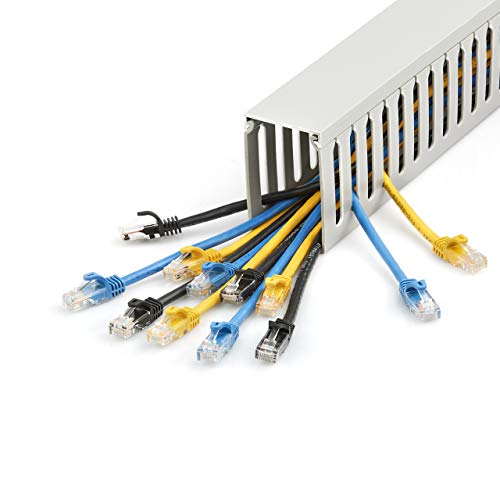 Startech.com Open Slot Cable Management Raceway With Cover, 2"(50Mm)W X 3"(75Mm)H - 6.5Ft(2M) Length - 1/4"(8Mm) Slots, Pvc Network Cable Hider/Wall Wire Duct, Max 180 Cables, Ul Listed (Cbmwd5075) #TOP3