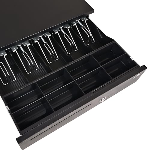 Image of Bestow Cash Drawer for Shop Counter - Point of Sale (POS) Billing System Cash Box with Electronic & Manual Lock | Stainless Steel | 13 Compartments (CD-405) for Malls, Shops & Restaurants