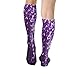 FekiLoot Beautiful Purple Glitter Compression Socks Cozy Soft Support Socks Fashion Breathable Knee High Tube Socks for Adult