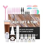 2-in-1 Lash Lift and Tint Kit,Lash Lift Set,Eyelash Perming Kit,Professional Eyelash Perming and Brow Lamination Set with All Tools Included,Semi-Permanent Curling and Dye for Salon and Home(Black)