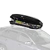 Yakima Roof Cargo Carrier, Vehicle Rooftop Hard Shell Travel Storage Box with SKS Lock, SkyBox NX Skinny, 12 Cubic Feet, Black