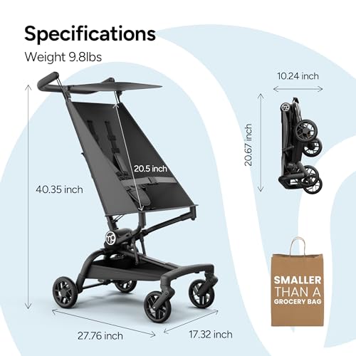 Image of Mompush Jeto Ultra-Lightweight Travel Stroller Only 9.8lbs