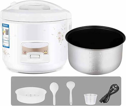 Olla Arrocera Eléctrica Pequeña con Vaporera, Totalmente Automática, Función De Mantenimiento del Calor, Olla De Arroz Antiadherente Extraíble, 5L