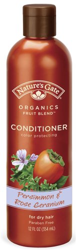 Nature's Gate Organics Fruit Blend Conditioner, Persimmon and Rose Geranium, 12 Ounce (Pack of 3)