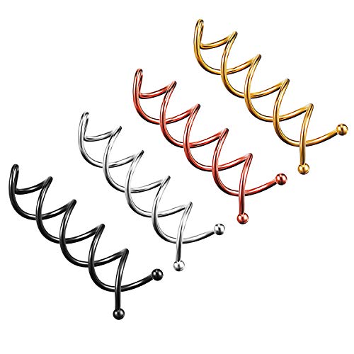 eBoot Spiral Hair Pin Spin Pin Spiral Hair Clip Spin Clip Bun Stick Pick for DIY Hair Style 20 Pack (Multi-color)