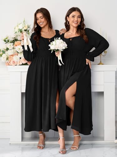 Image of SHESTARR Women's Plus Size Dress Long Sleeve Milkmaid Dress