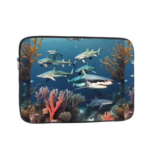 Sharks Under The Sea 17-Inch Laptop Sleeve Case